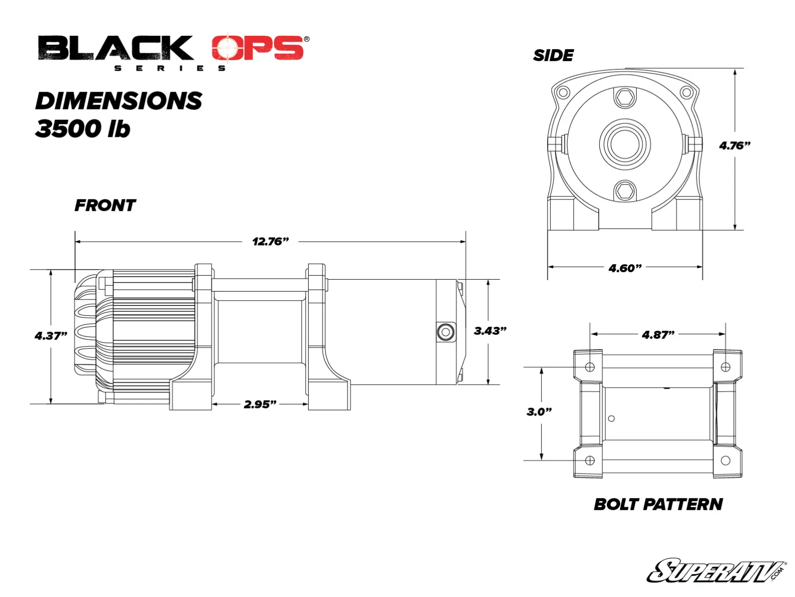 Black Ops 3500 LB. ATV/UTV Winch - Image 4