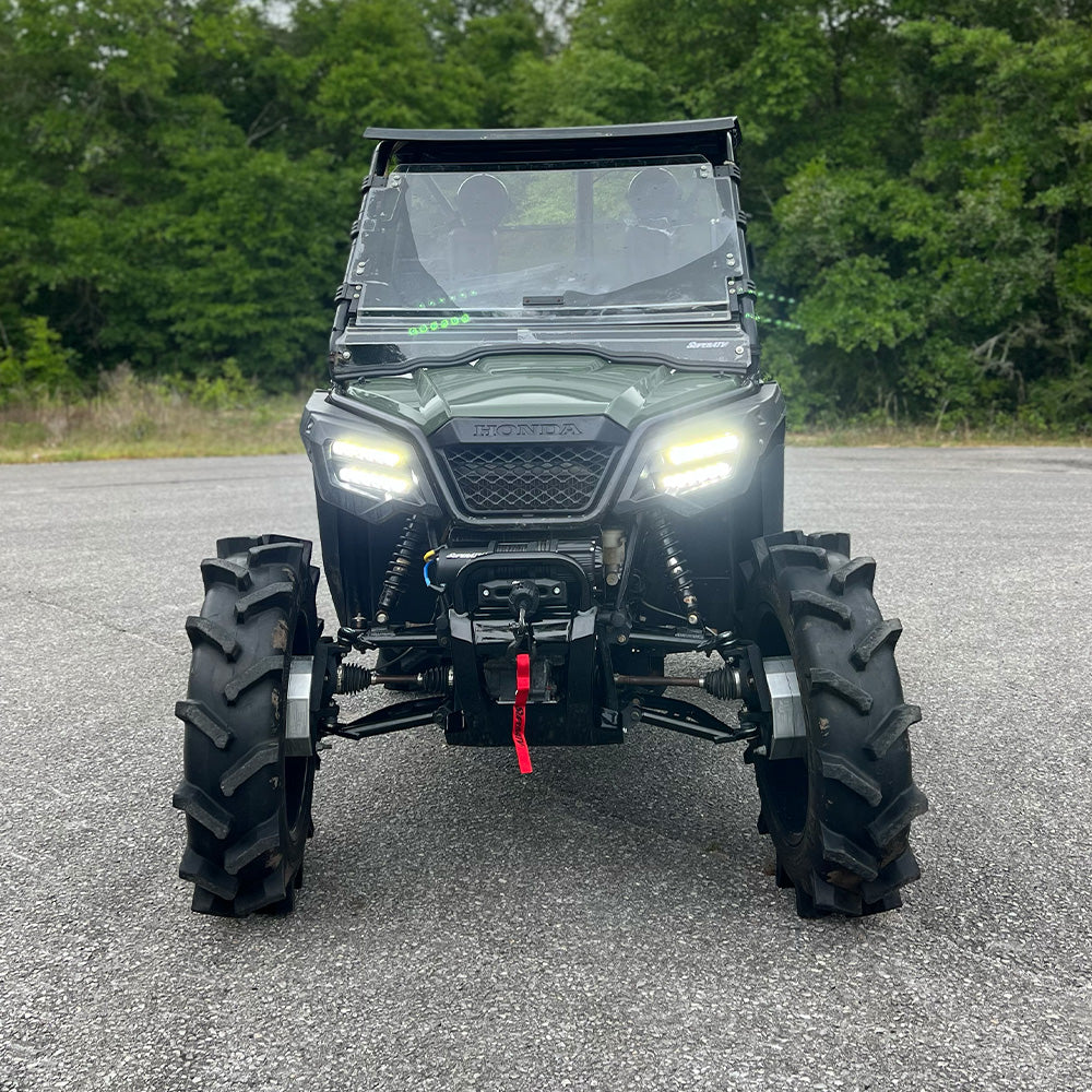 Dual Wide 8" LED Headlights for Honda Pioneer 500 - Image 4