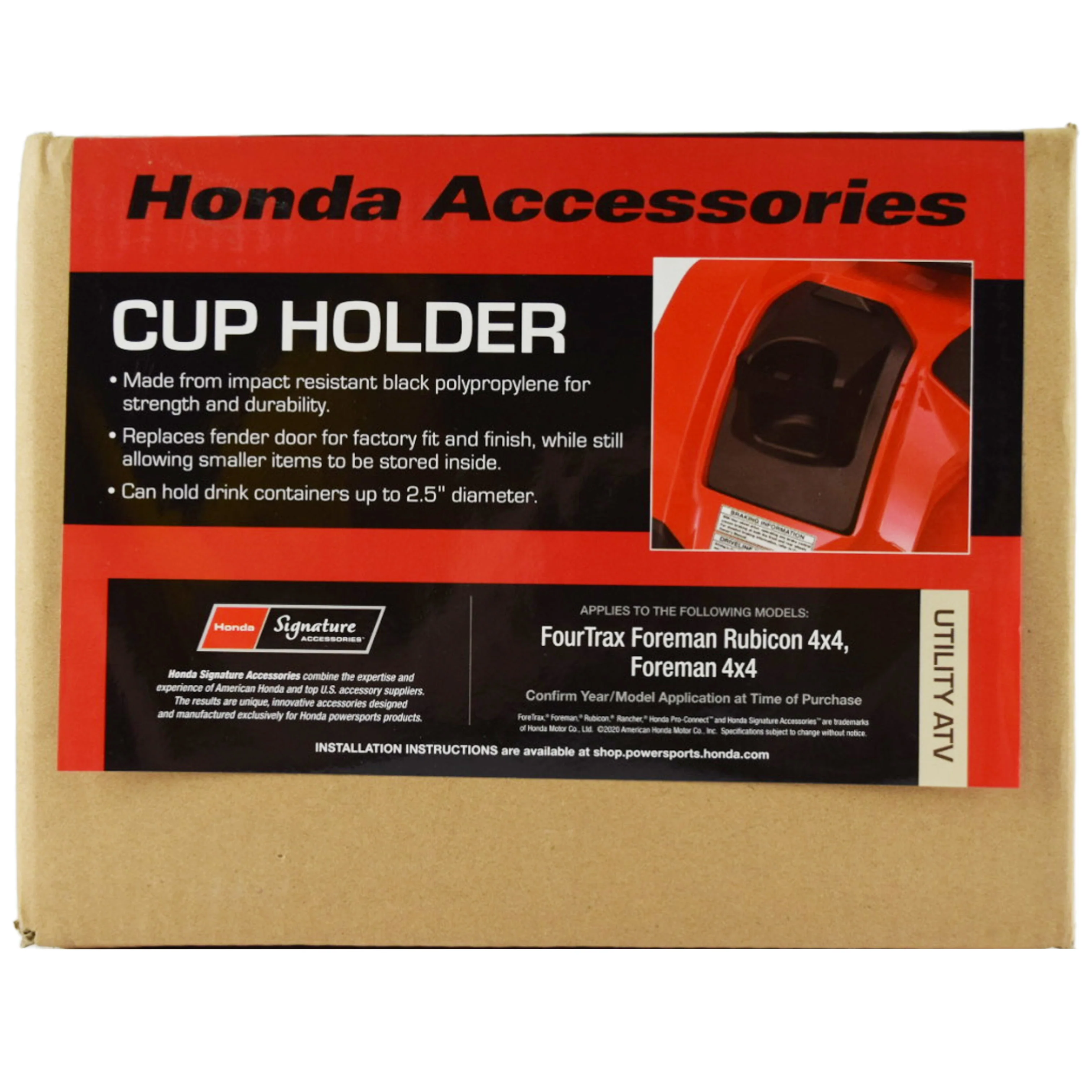 Factory Cup Holder for 2014+ Honda Foreman and Rubicon - Image 3