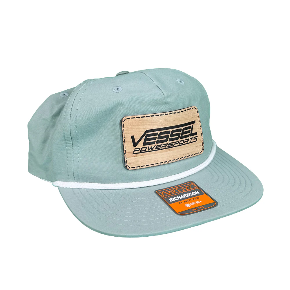 Vessel Wood Patch Rope Hat Mint/White