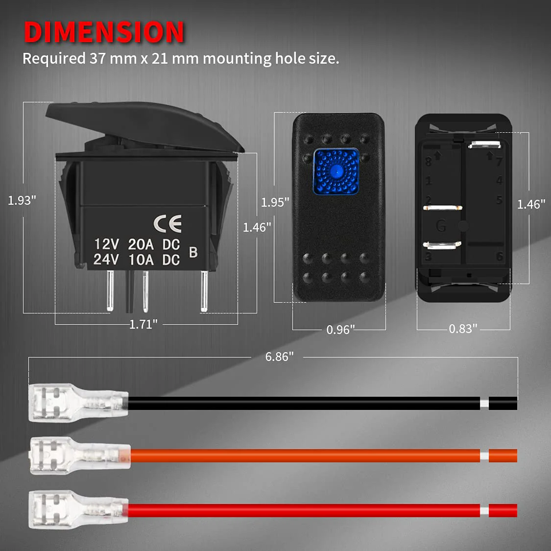 2 Switch Panel for 2014+ Honda Rancher, Foreman, Rubicon - Image 5
